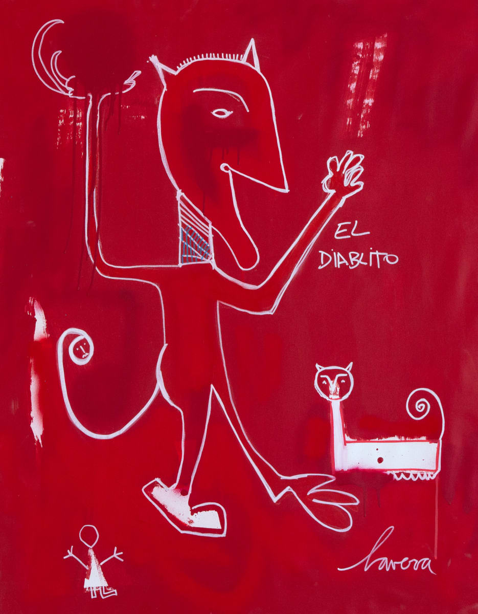 El Diablito II by Fernanda Lavera  Image: This painting is made using acrylic and markers. Painted on canvas.