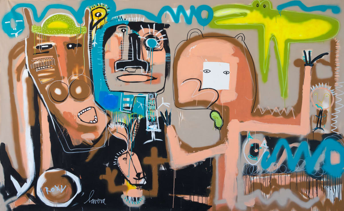 Bosque Forever by Fernanda Lavera  Image: This painting is made with an oil background, aerosols, acrylics and markers. Painted on canvas.