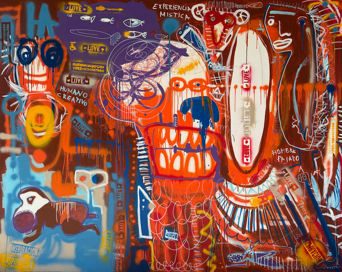 AI by Fernanda Lavera  Image: This painting is made using acrylics, oils, aerosols and markers. Painted on canvas.