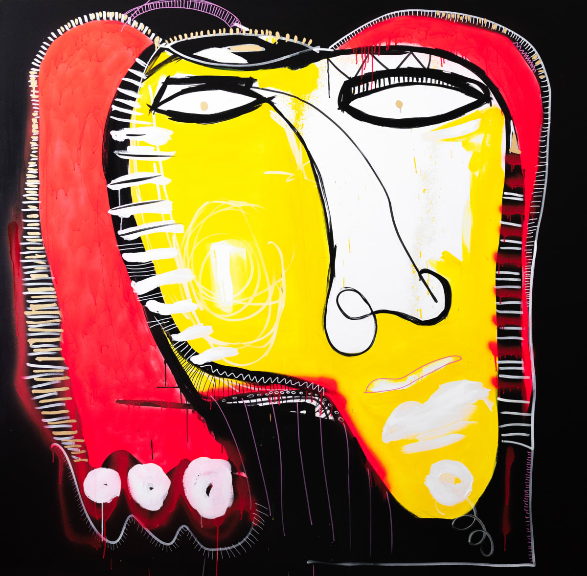 El Faraón II by Fernanda Lavera  Image: This painting is made using acrylic and markers. Painted on canvas.