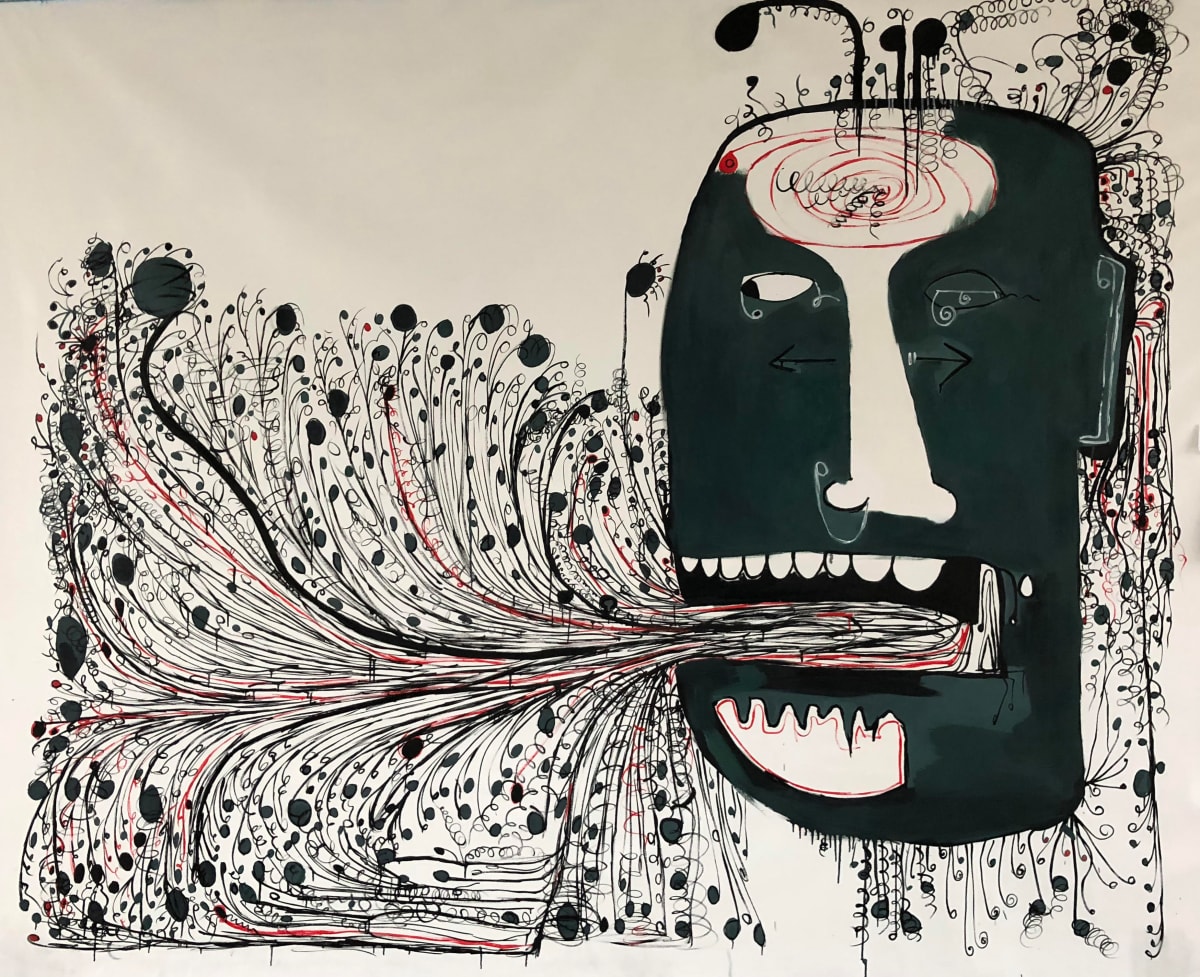 The Mind of the Man I by Fernanda Lavera  Image: This painting is made using oil and acrylics. Painted on canvas.