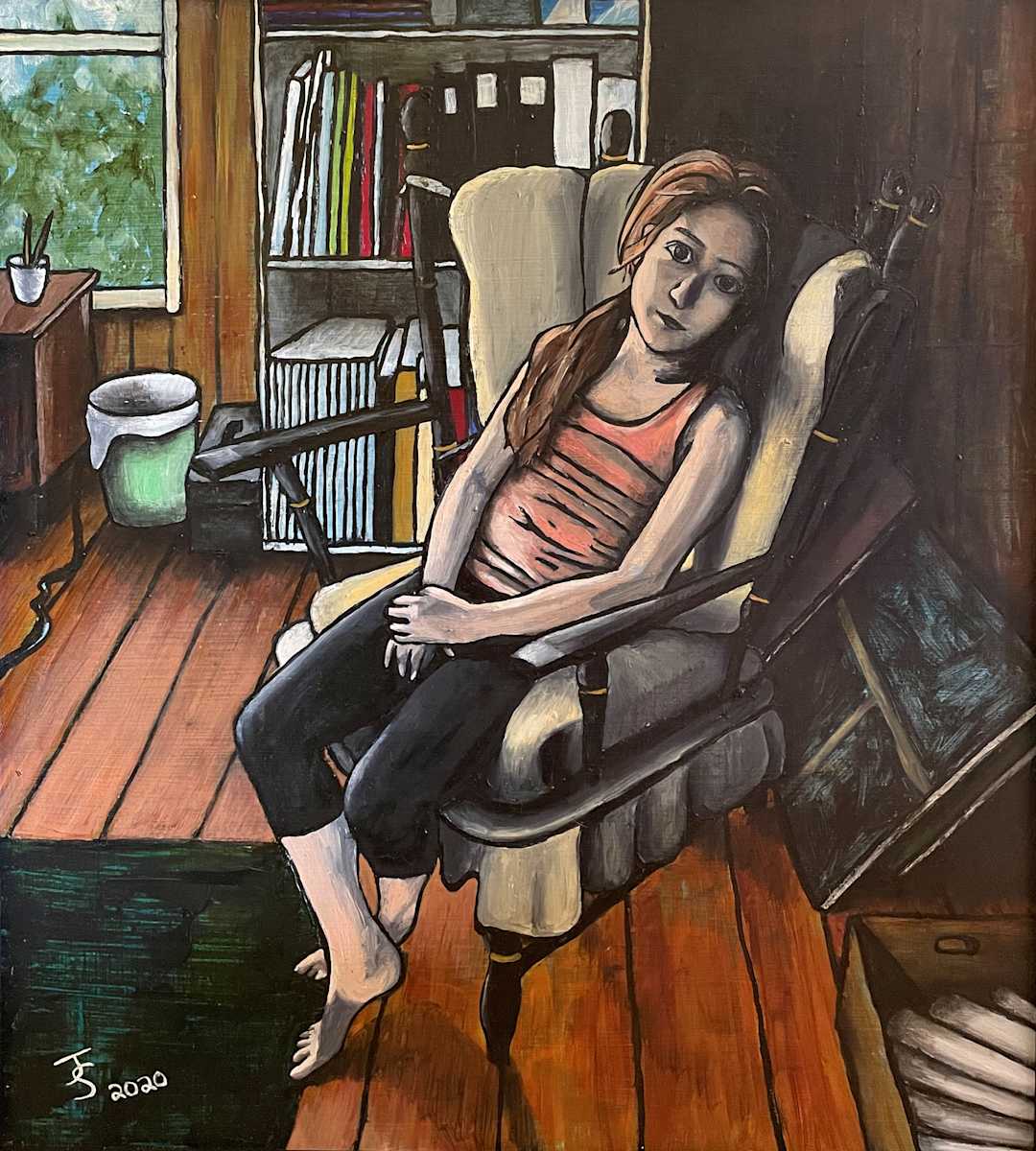 Artist's Daughter in the Studio by Joanne Stowell Artwork, Image 1.
