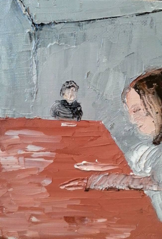 Study for Never-Ending Dinner by Joanne Stowell Artwork  Image: Study for Never-Ending Dinner