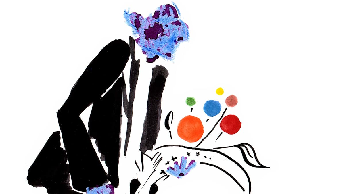 010home_11-touc Man touching flowers by Sarah Jane Lapp 