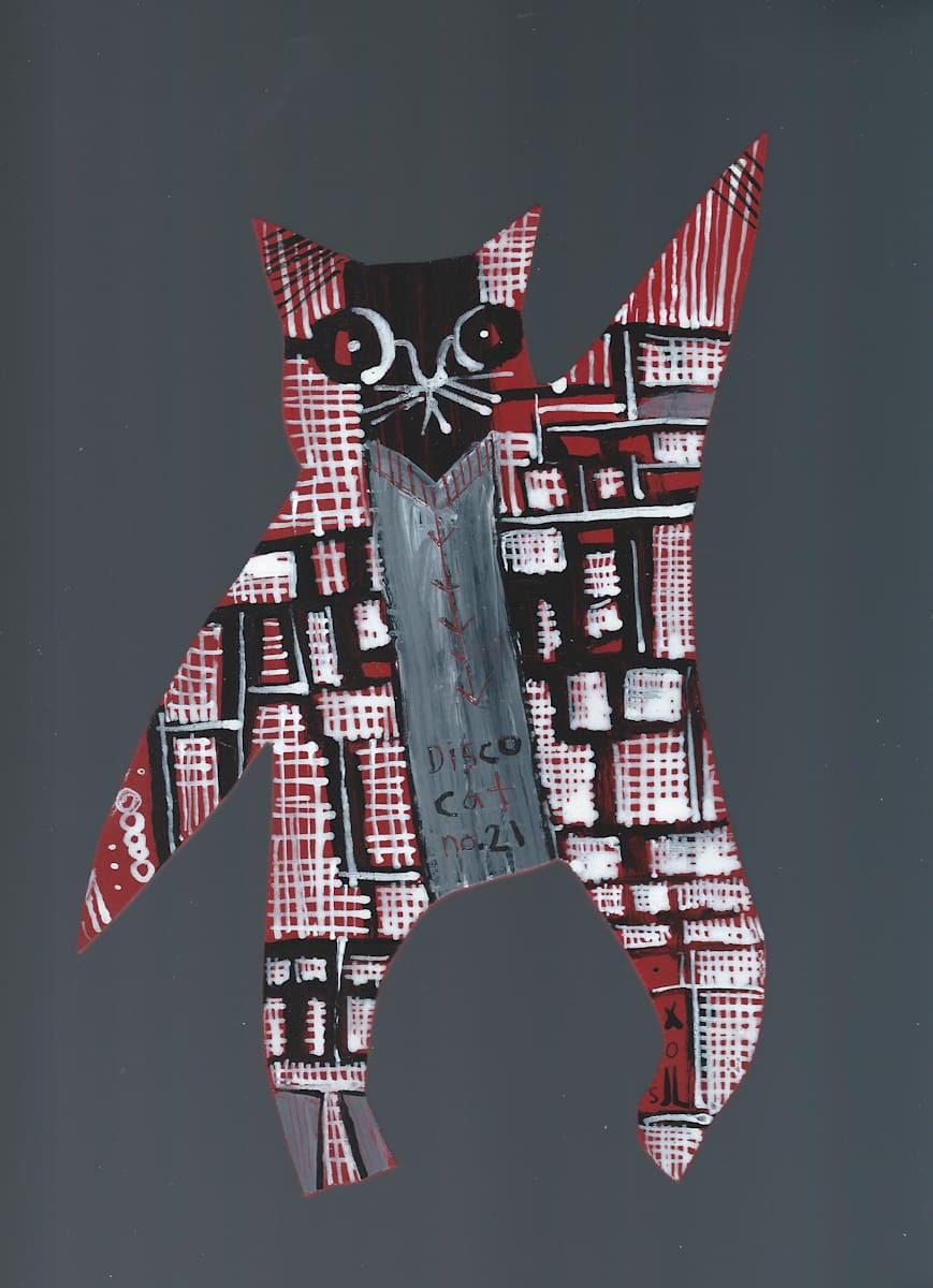 Disco Cat no. 21 by Sarah Jane Lapp 