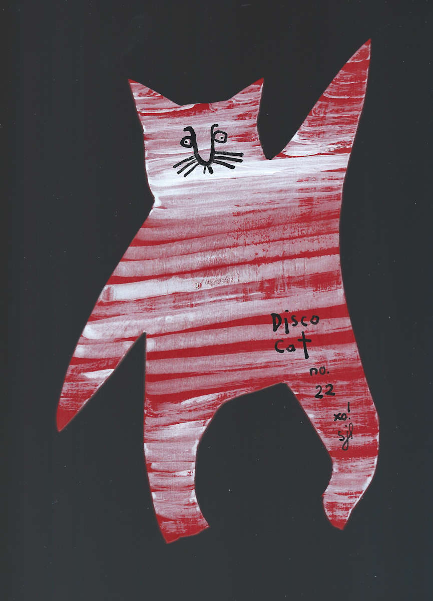 Disco Cat no. 22 by Sarah Jane Lapp 