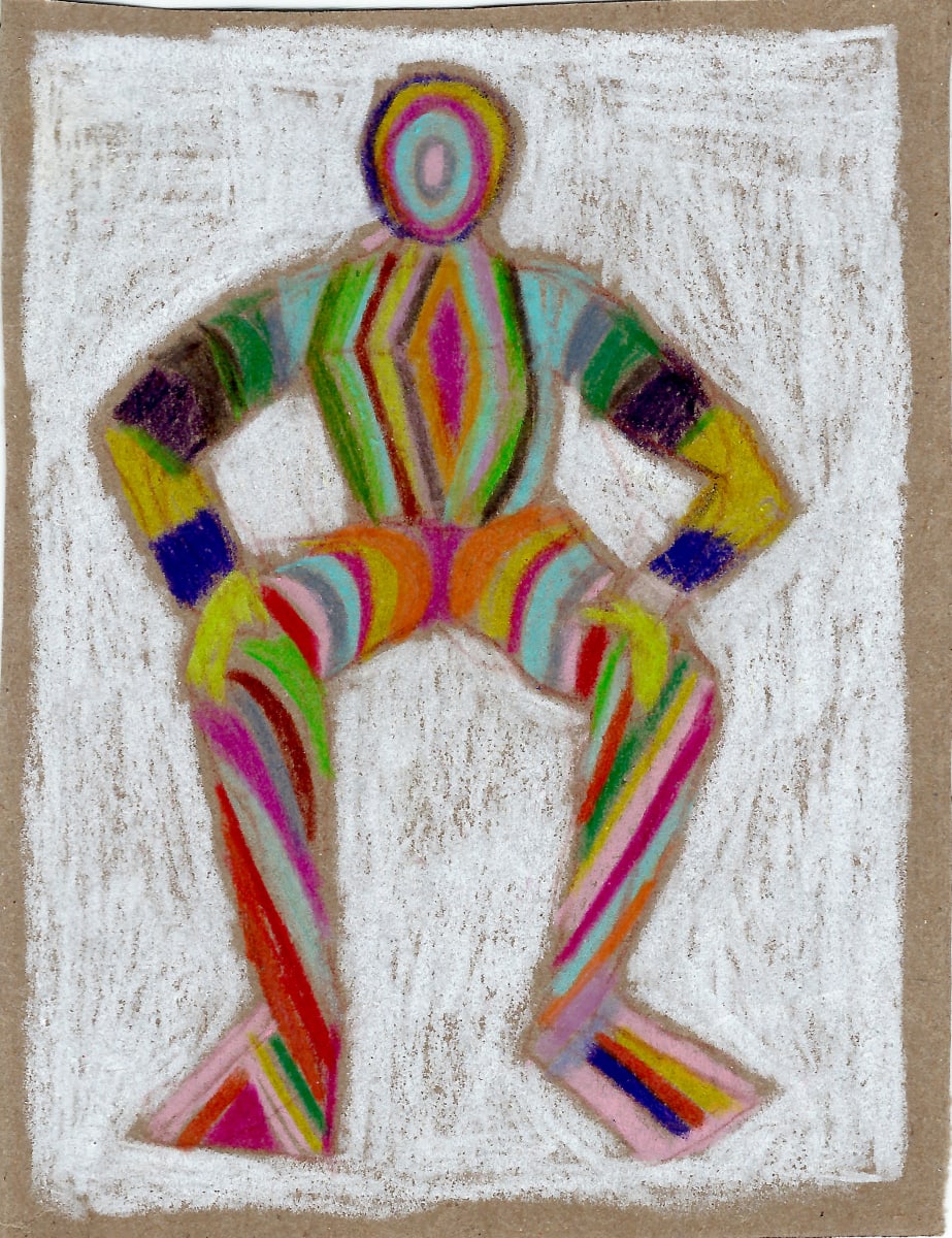 Figure hands on knees by Sarah Jane Lapp, Image 2.