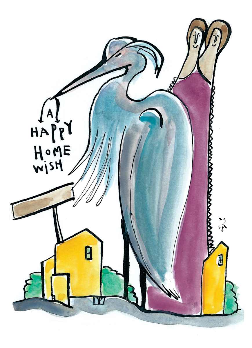 Happy Heron Home by Sarah Jane Lapp 