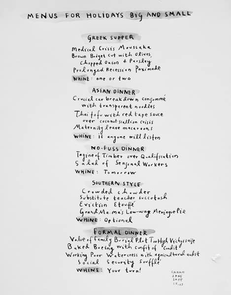 Menus For Holidays Big And Small by Sarah Jane Lapp 