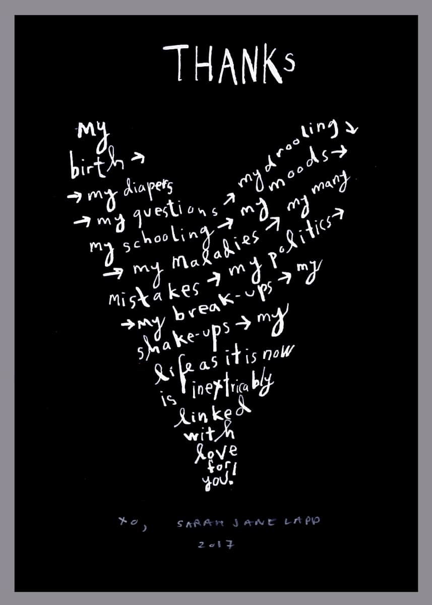 Thanks For My Birth by Sarah Jane Lapp 
