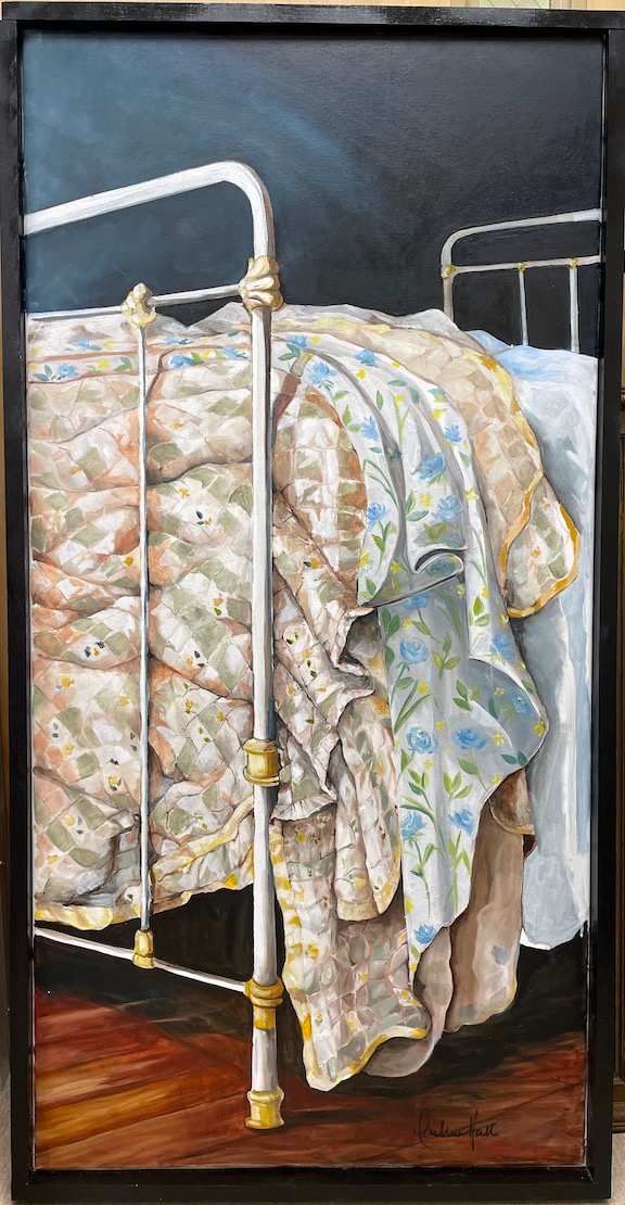 Bed and Quilt by Darlene Hall 