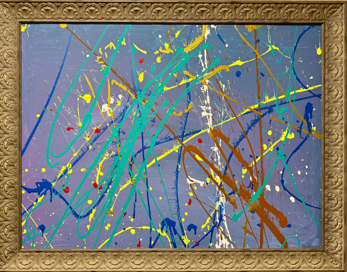 Let Him Speak by Ivori Carroll  Image: To rest is to find freedom. Freedom to show your true self despite suppressing it for how long or for whom. The title of my work is “Let Him Speak.” It is as simple as that. There is freedom in being still and letting the Lord speak to and through us. Many times, we let our problems and thoughts get in the way of his voice, but all He wants is for us to tell him everything—I mean everything. The good, the bad, and the ugly—just to build that intimacy with him. The creative process for this painting is as follows: “He put my feet in the ground—in the grass. And he remolded me like Adam. I died to self the previous night, and he molded me into what he wanted me to be.” Rest means the right timing. His timing. To have the Lord over one’s life means to have complete control. I surrender daily to Jesus and pray blessings over anyone who is in contact with or in the vicinity of my soul. 
-  Ivori Carroll
