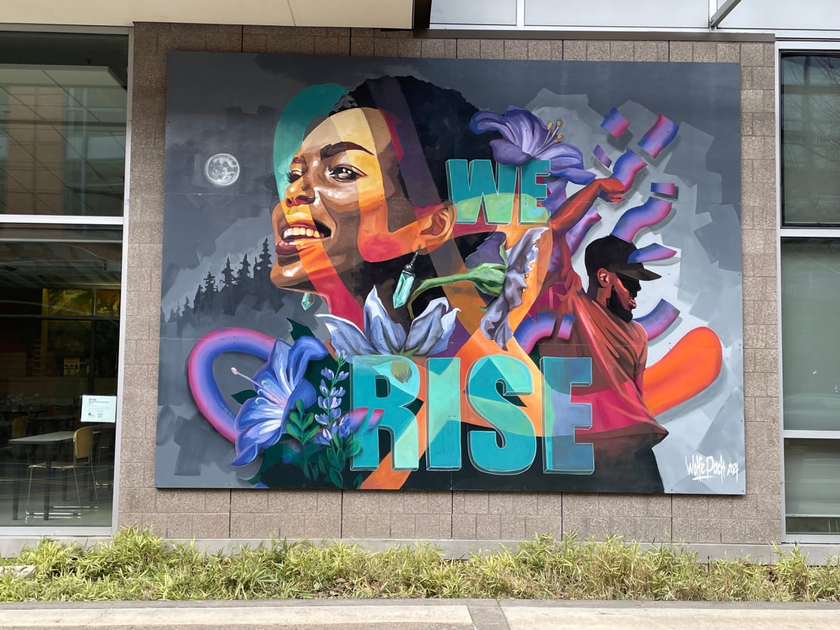 We Rise Mural by Rachel Wolfe-Goldsmith 