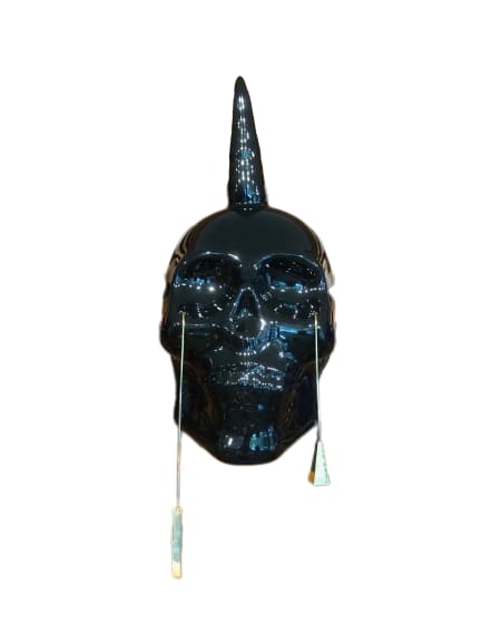HARAJUKU SKULL III (CUERNO LISO BLACK) by Alonso Cartú 