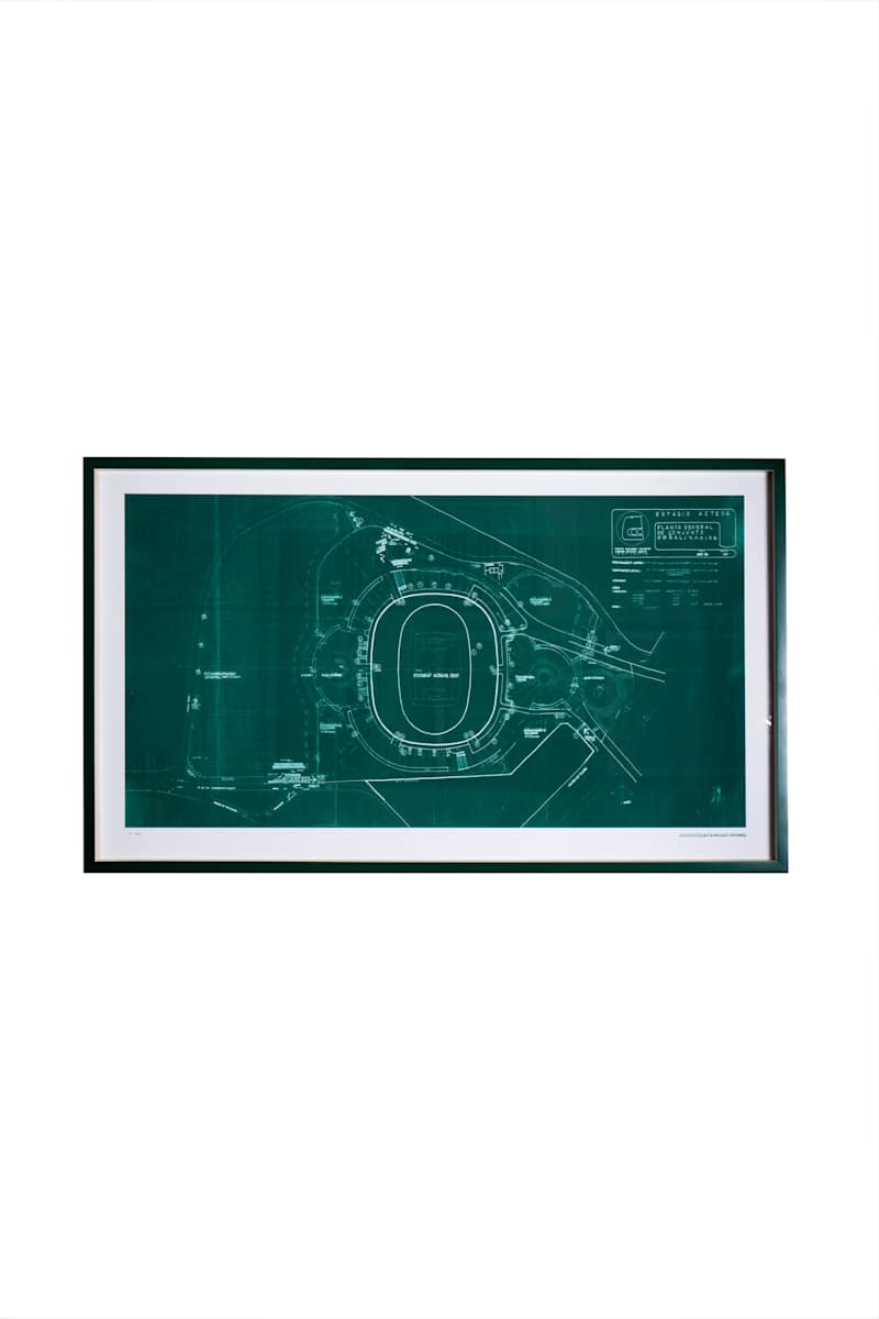 Planta general de conjunto (verde), Estadio Azteca by Pedro Ramírez Vázquez, Image 5.