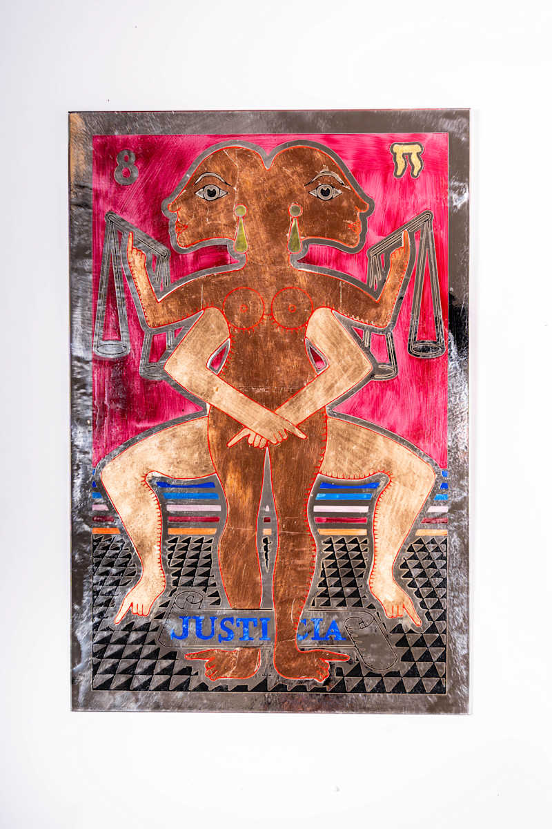 8 justicia, tarot rojo by Pedro Friedeberg, Image 3.