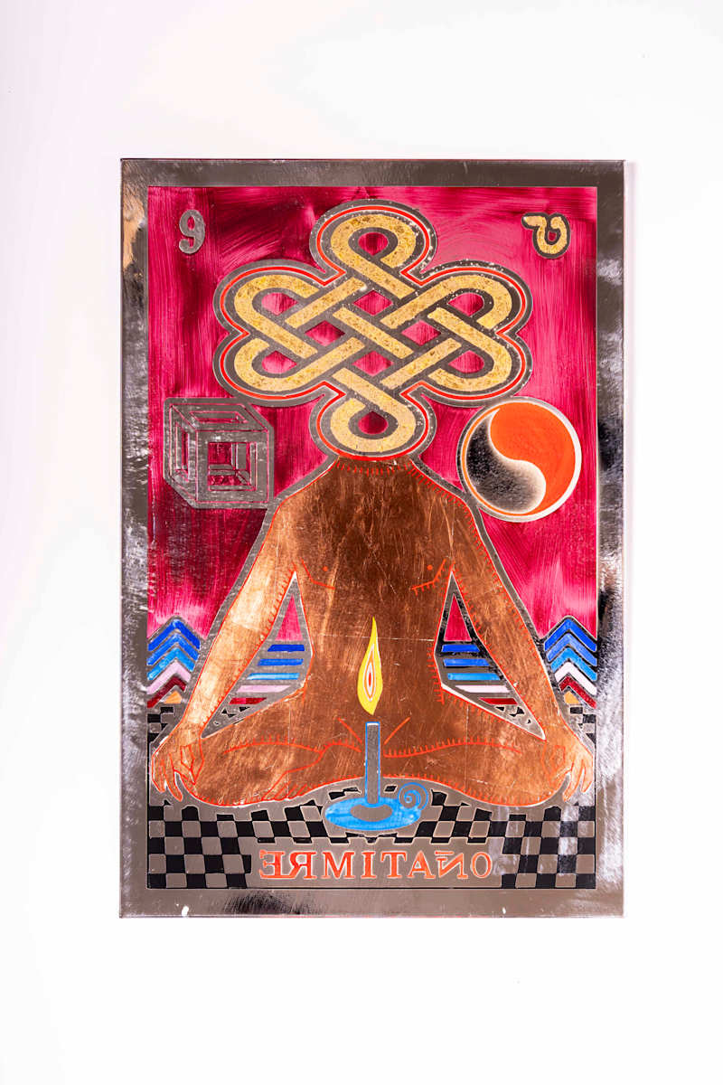 9 ermitaño, tarot rojo by Pedro Friedeberg, Image 3.
