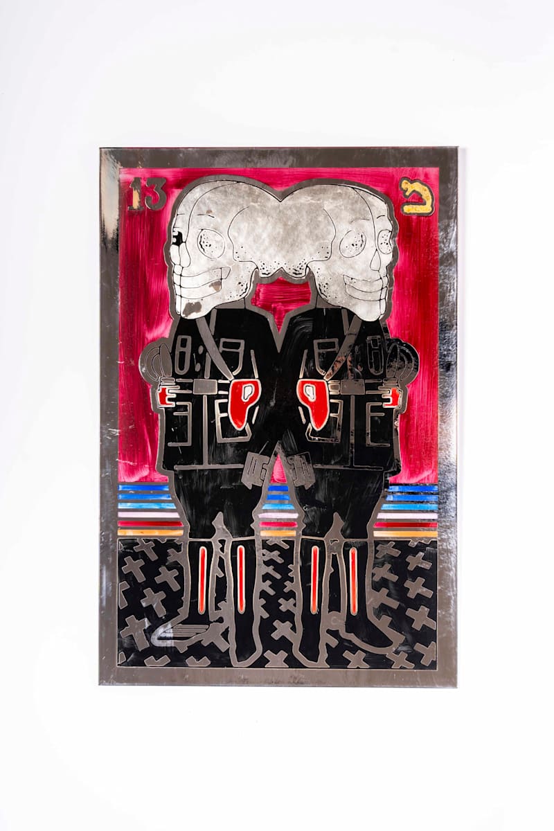 13 muerte, tarot rojo by Pedro Friedeberg, Image 3.