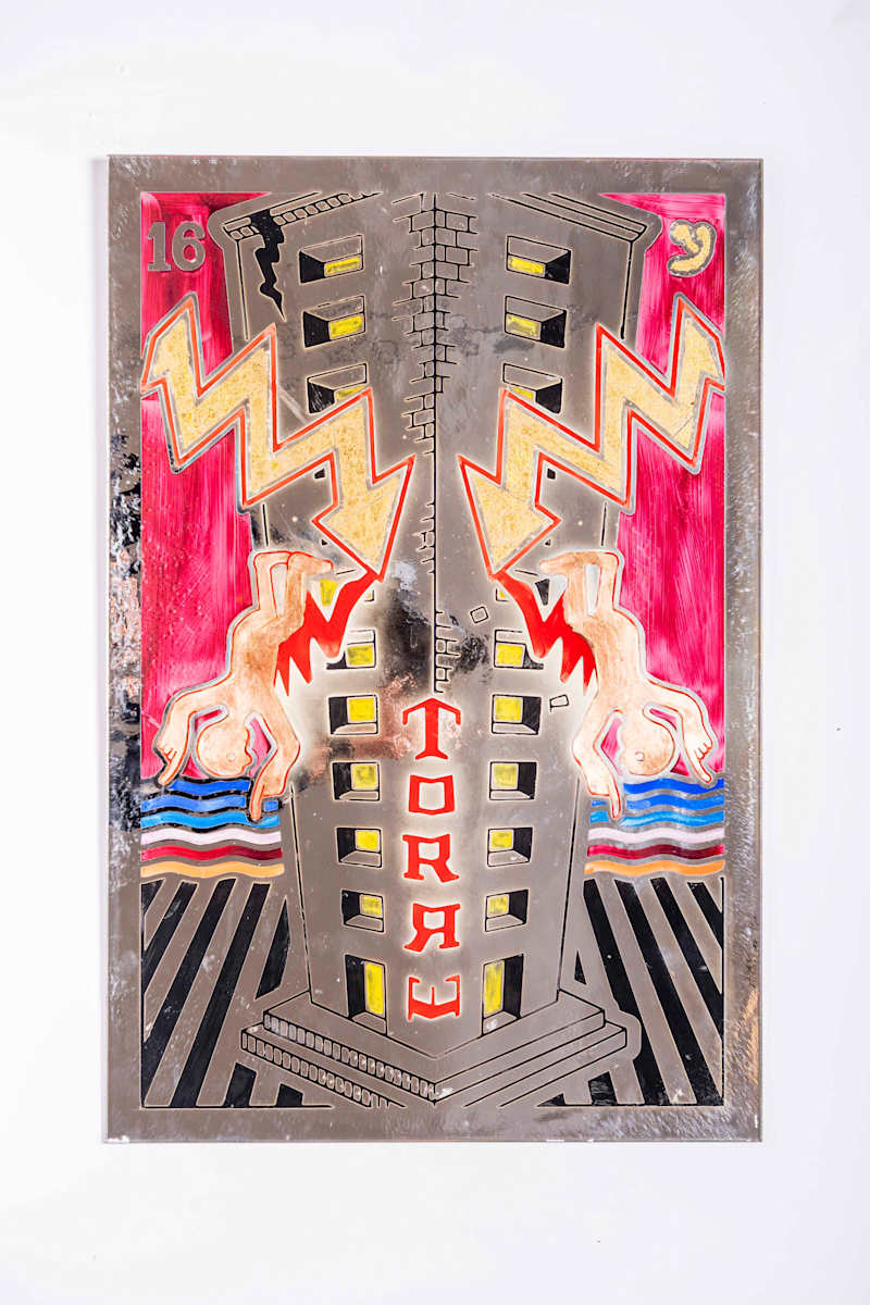16 torre, tarot rojo by Pedro Friedeberg, Image 3.