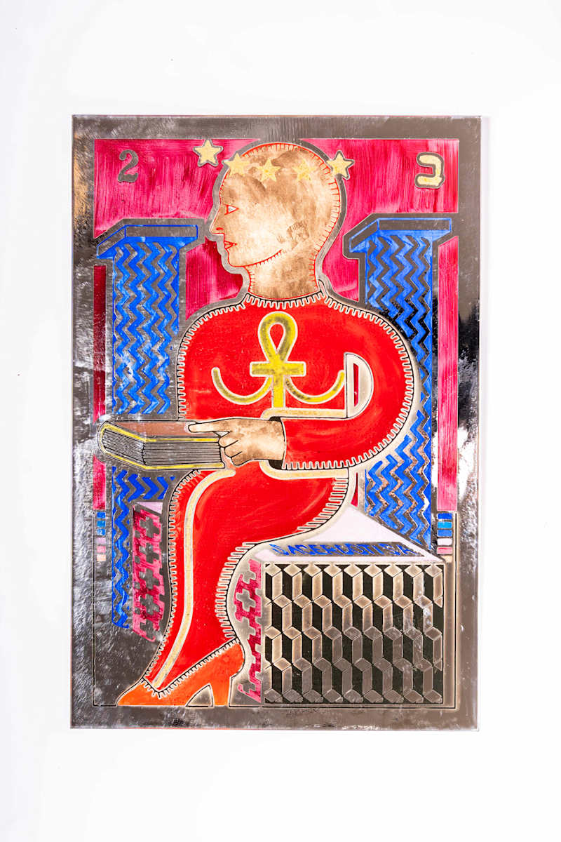 2 sacerdotisa, tarot rojo by Pedro Friedeberg, Image 3.