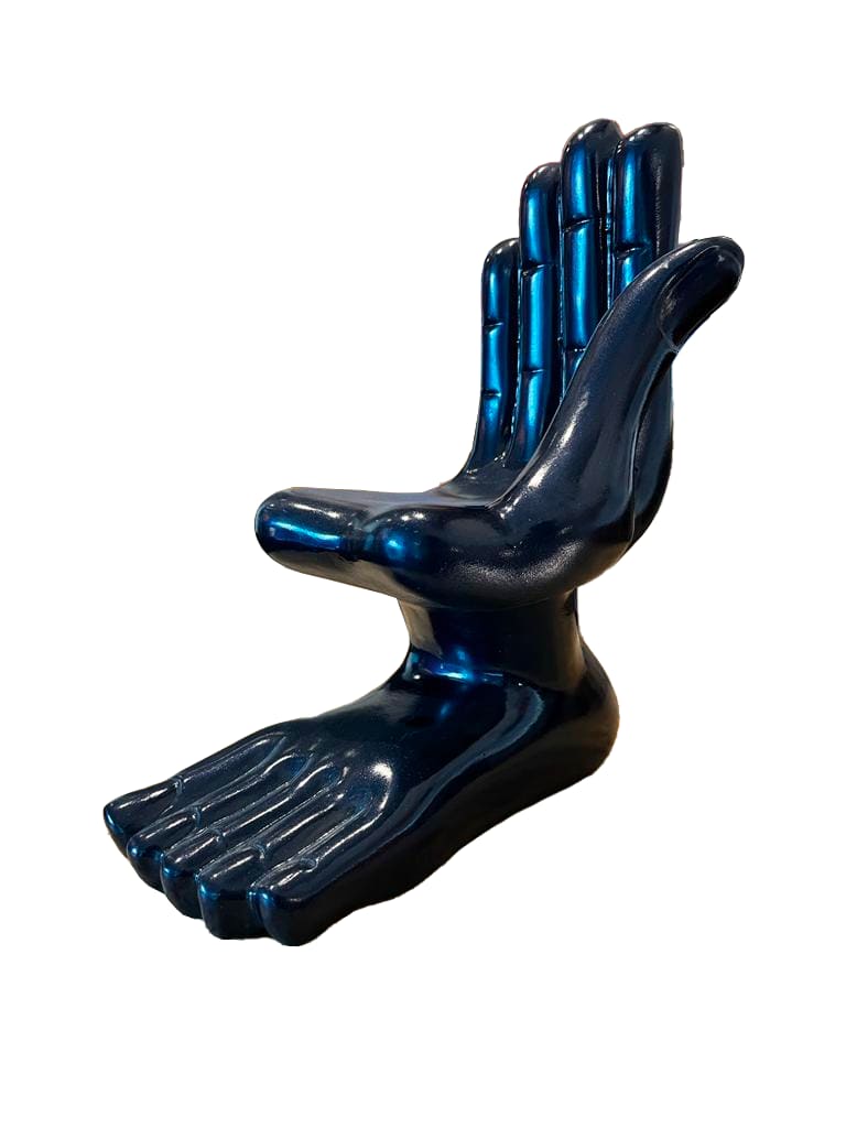 MANO PIE (AZUL OSCURO) by Pedro Friedeberg 