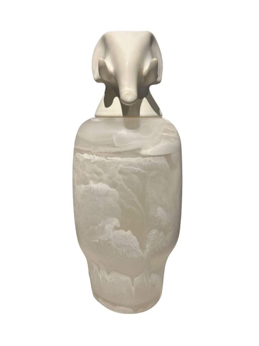 CANOPIC JAR (WHITE) by Alonso Cartú 