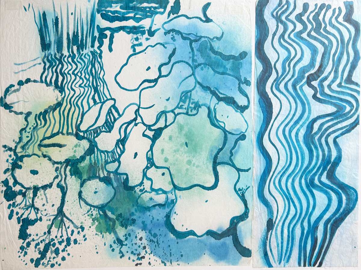 Pond Lotus & Grass Reflections by Lois Bender, Image 1.