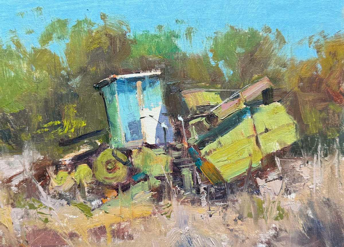 "No Morew Harvests" by Rusty Jones  Image: Painted en plein air 