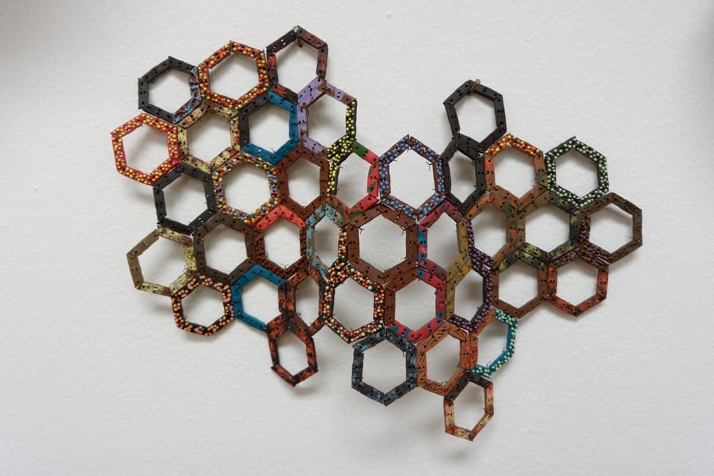 Hollow Constructed Hexagons no.1 by Jessica Sanders 