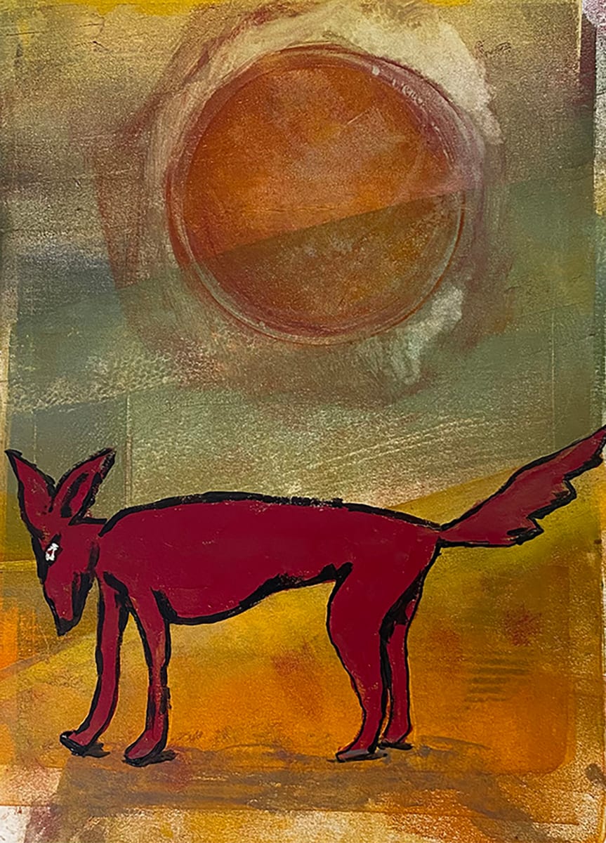 Red Dog with Sun by Grant Pound 