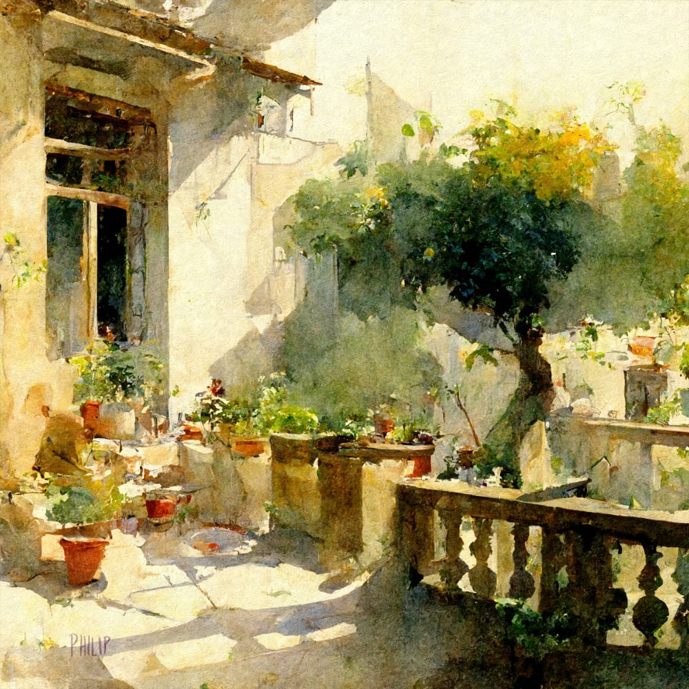 Sunny Terrace by Michelle Philip 