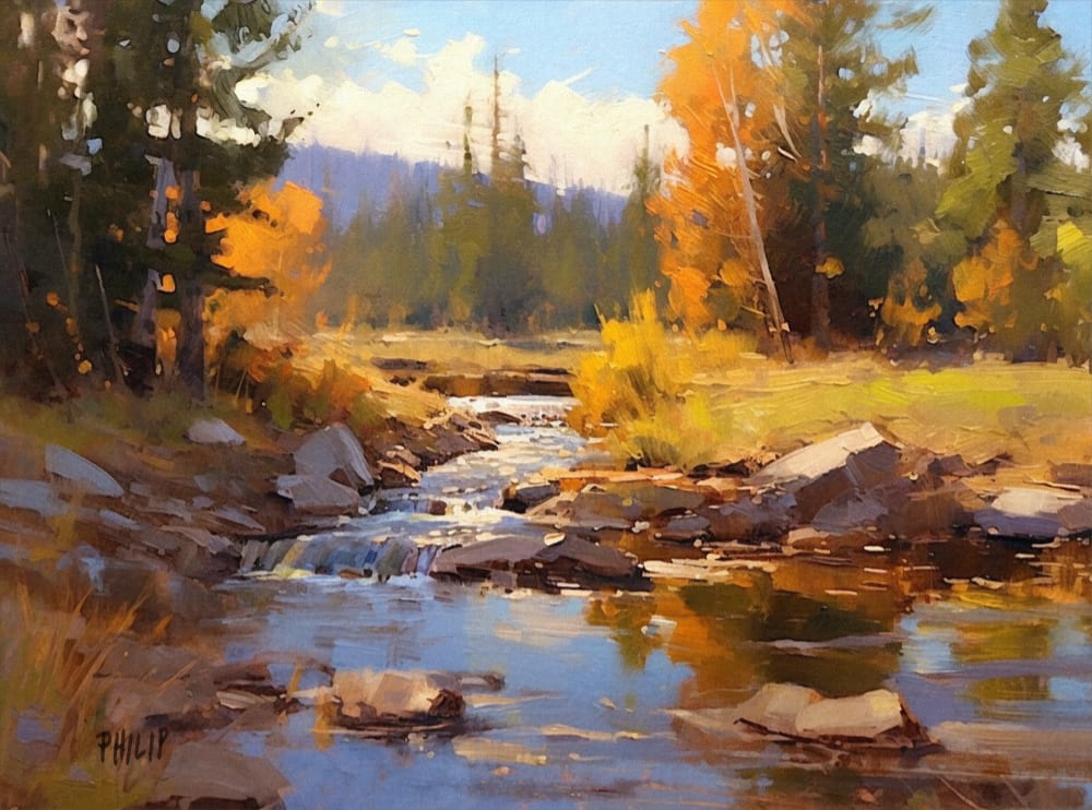 Autumn Stream by Michelle Philip 