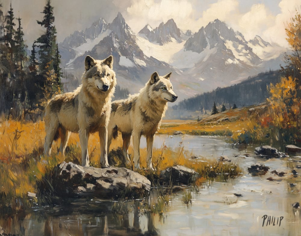 Timber Wolves by Michelle Philip 