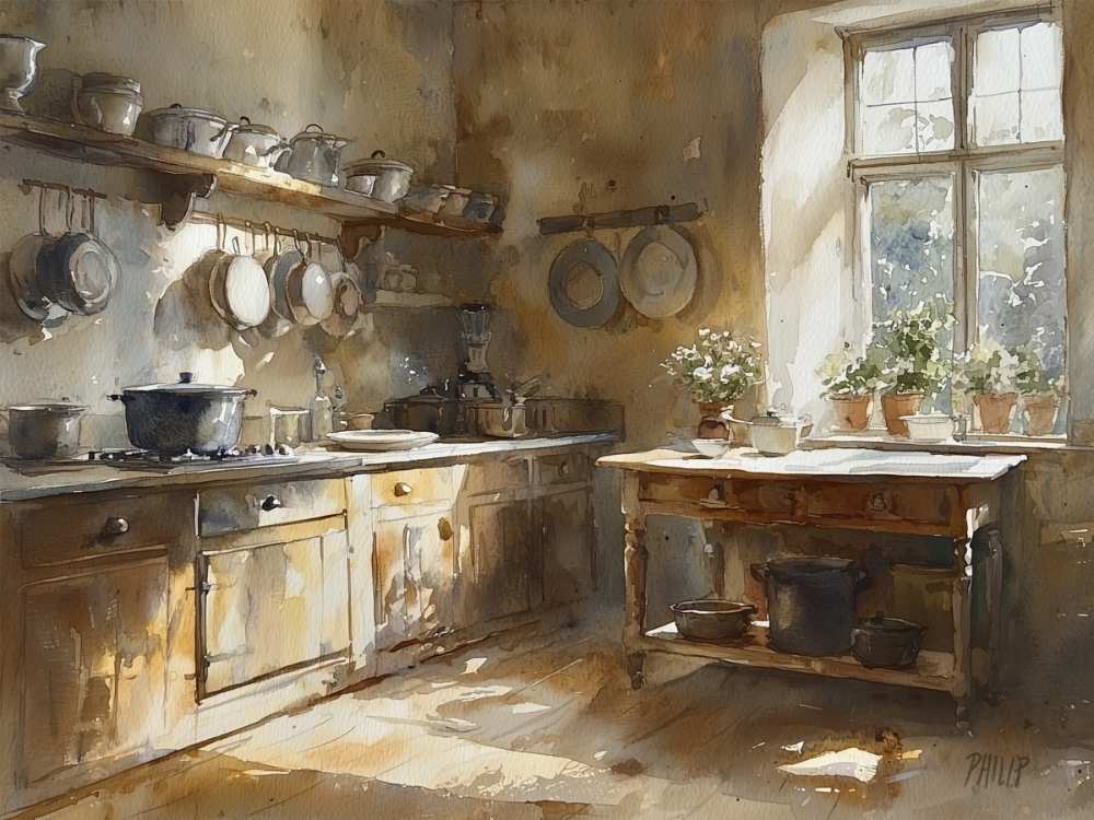 Country Kitchen, France by Michelle Philip 