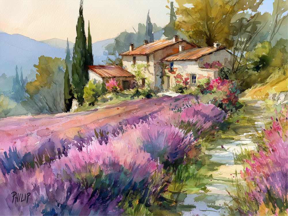 Lavender Fields, Piedmont by Michelle Philip 