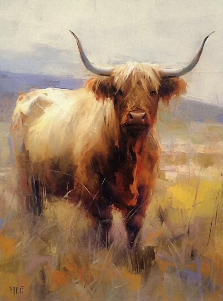 Highland Cow by Michelle Philip 