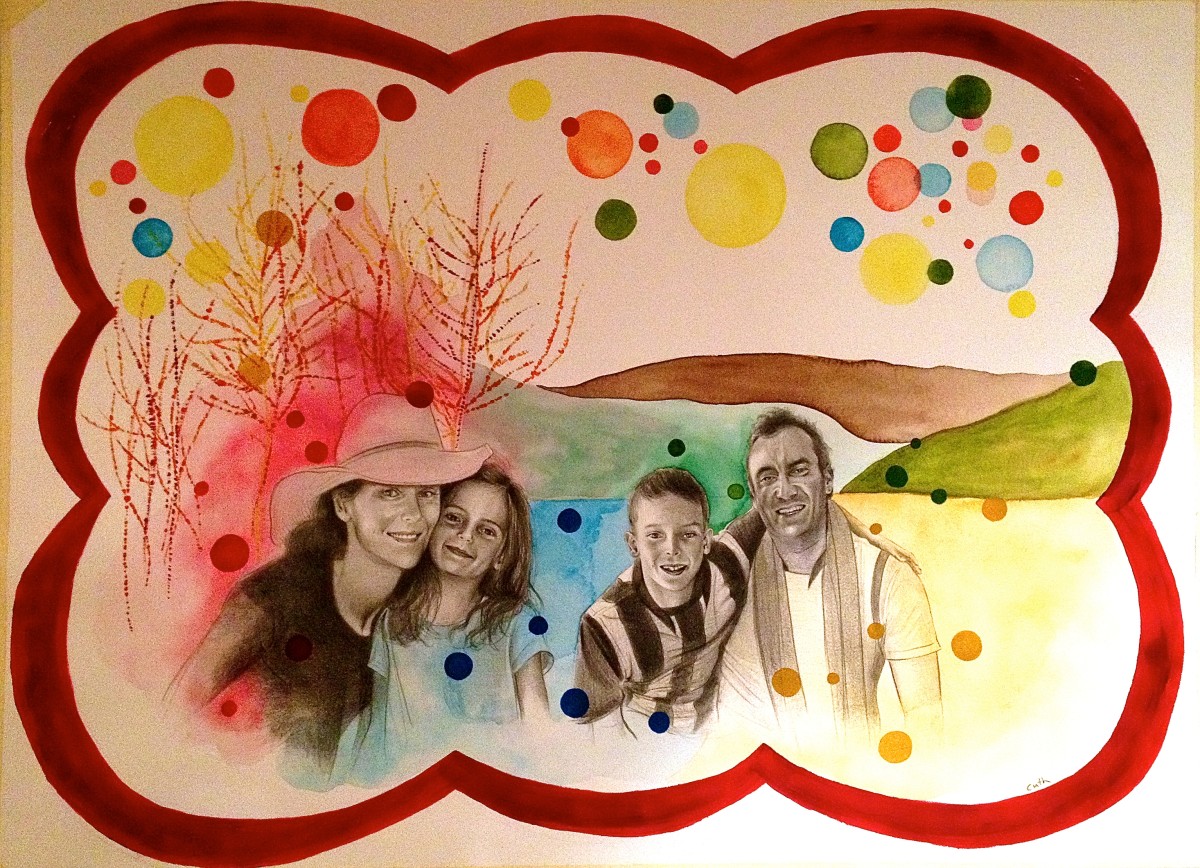 Custom Family Portrait for Brenda by Emese Cuth 