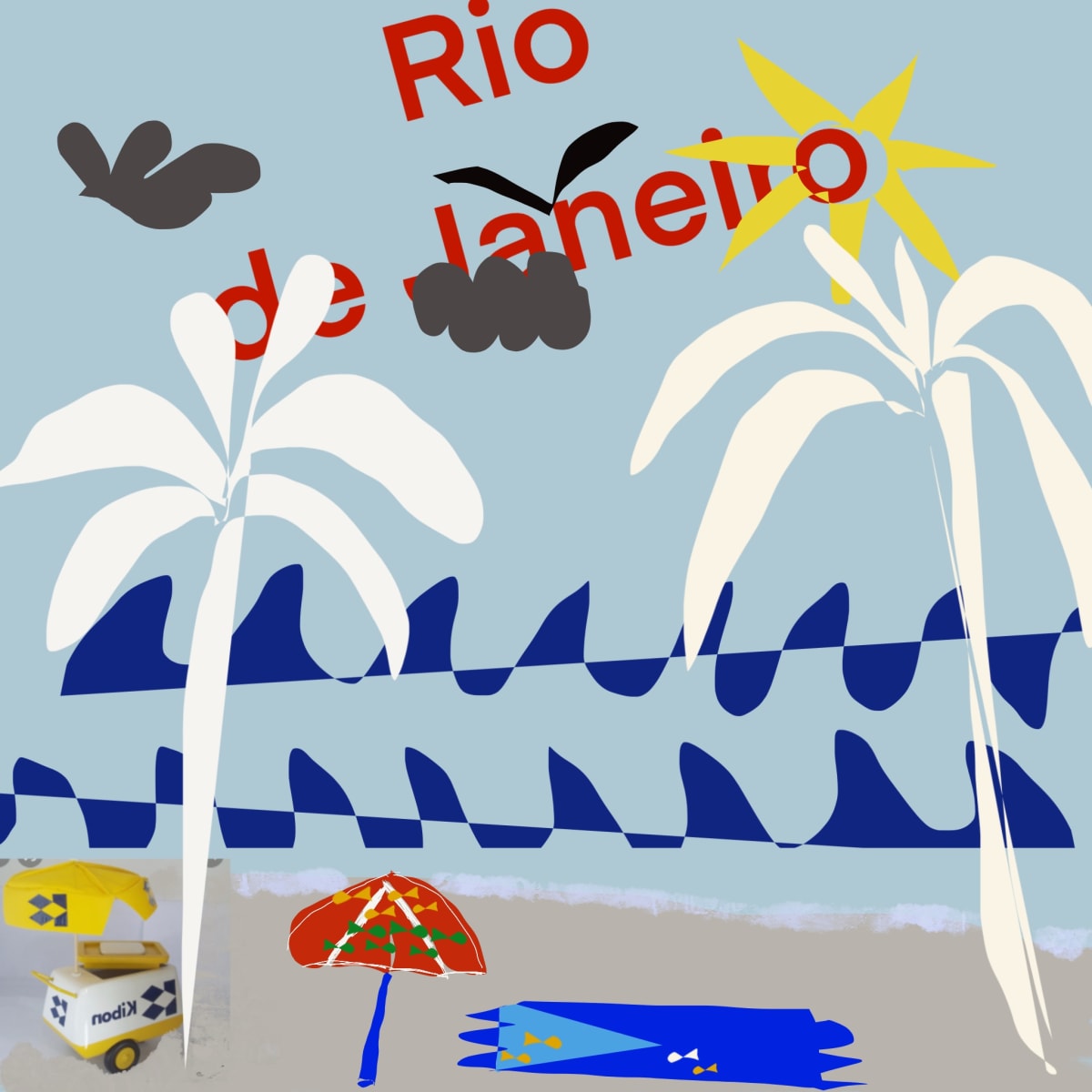 Desenhos_bem_Humorados_Rio by Bella Moraes ArtWork  Image: Um dia  na praia do Rio de Janeiro