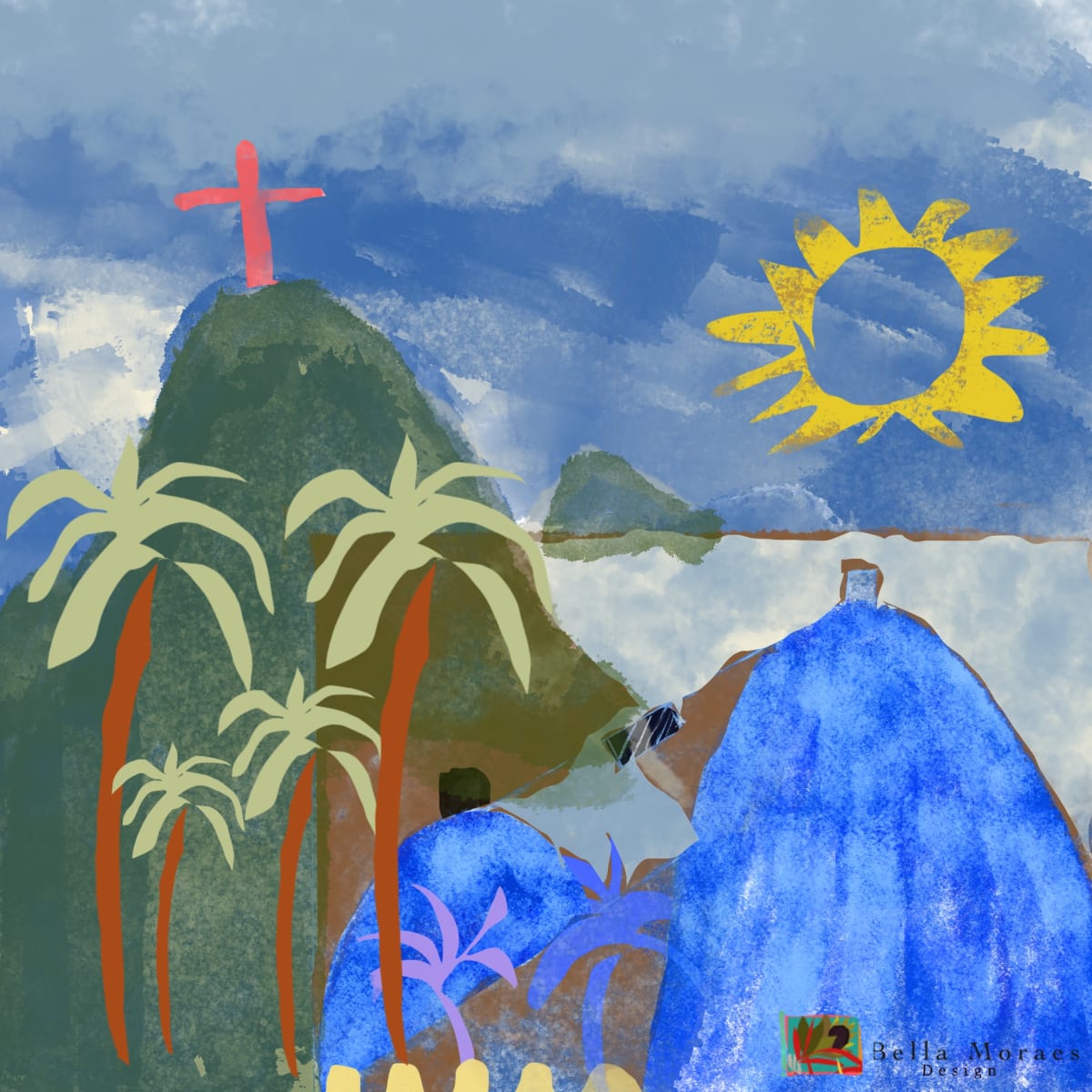ART159 Rio__seus_Morros by Bella Moraes ArtWork  Image: Joyfully representation of Rio‘s Best