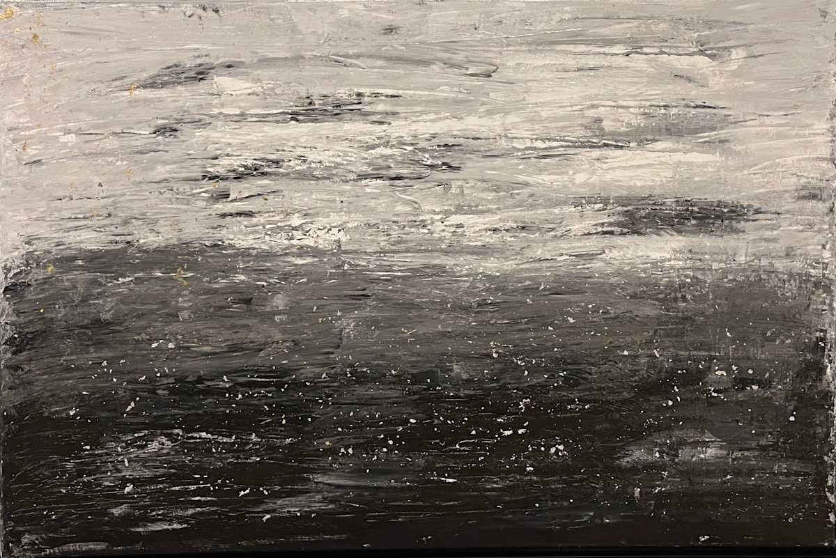 Shimmer - Gallery Wrapped Canvas & Black Frame by Beth Miller 