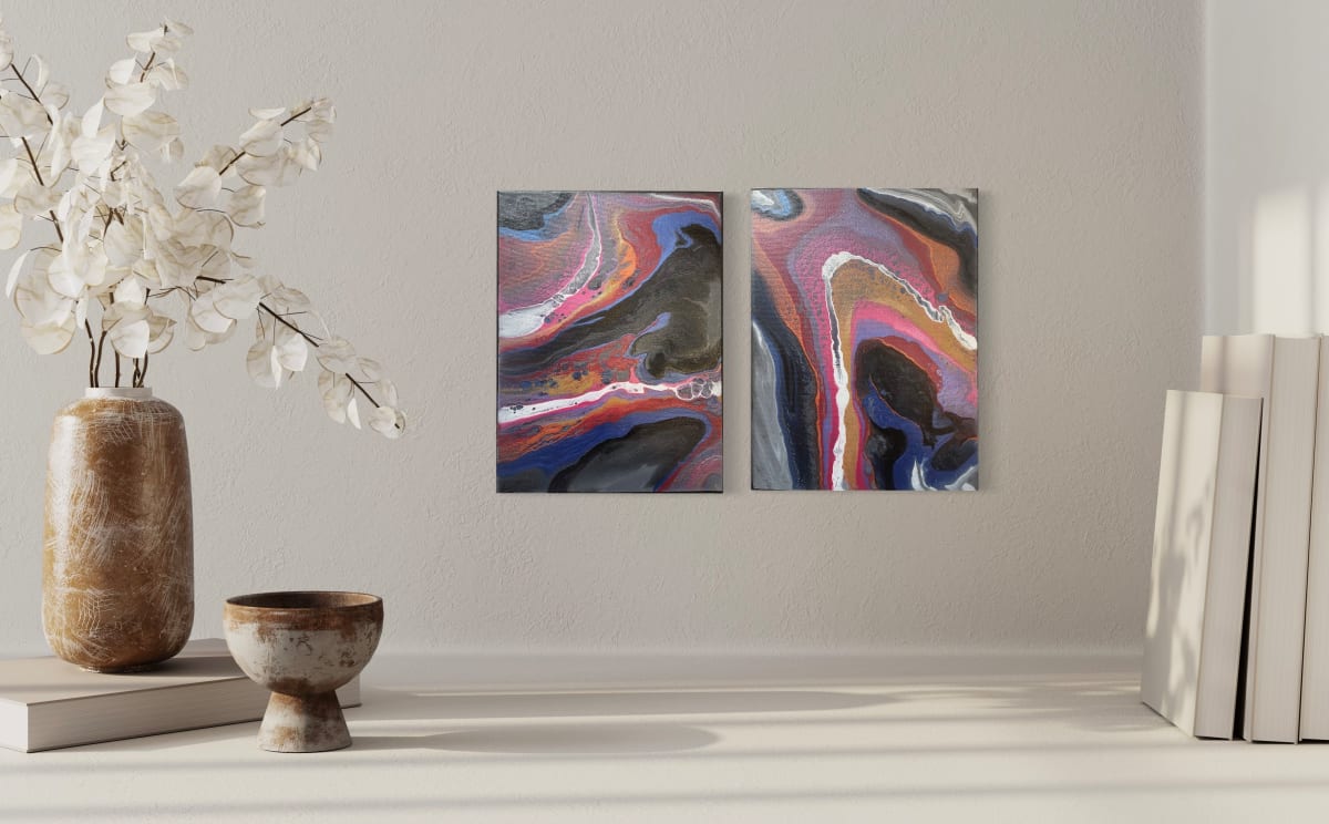 Hypnotic (2pieces) w/floater frames by Beth Miller 