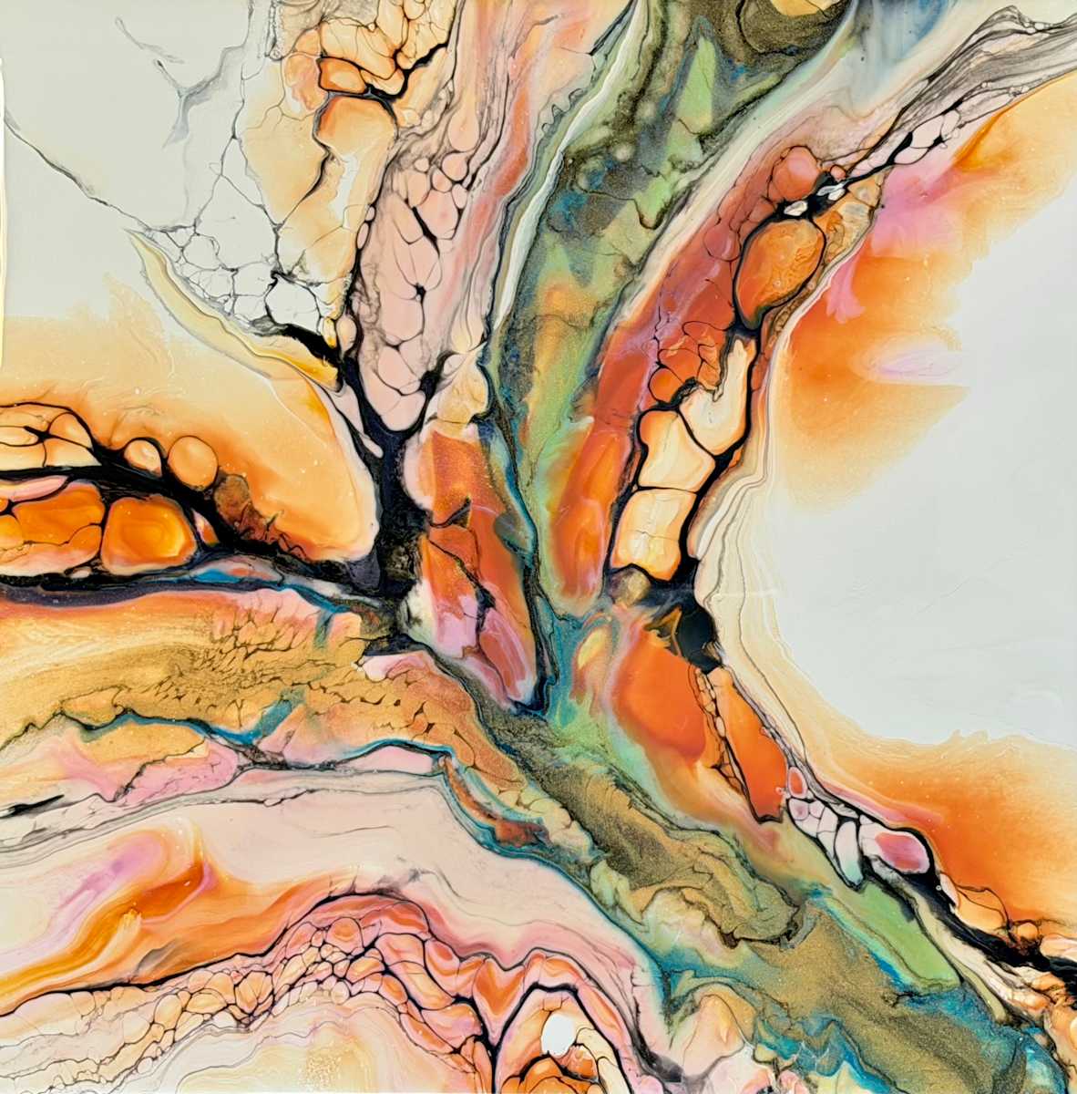 Inward Energy - Gallery Wrapped with/ White Frame by Beth Miller, Image 2.