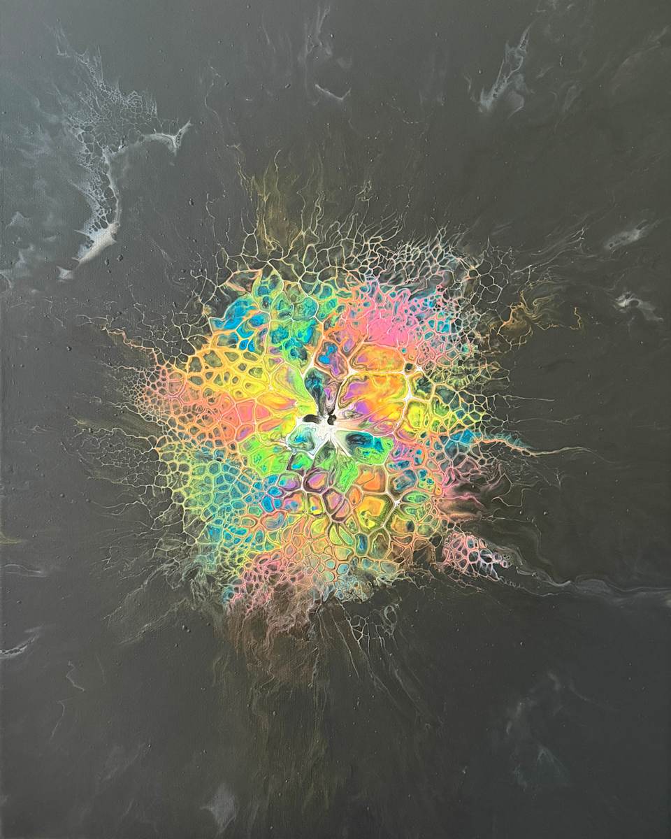 Electric Bloom - Gallery wrapped w/Frame by Beth Miller, Image 1.