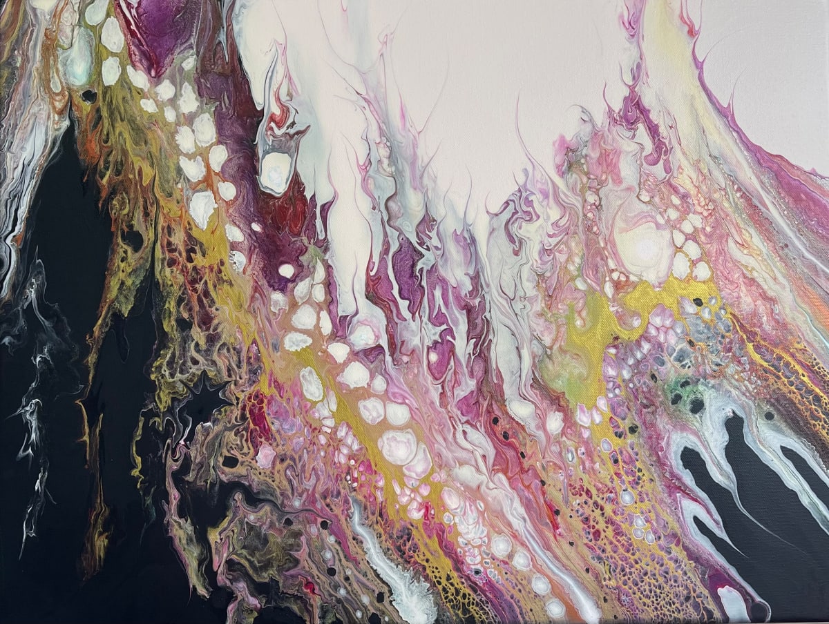 Celosia on gallery wrapped canvas by Beth Miller 