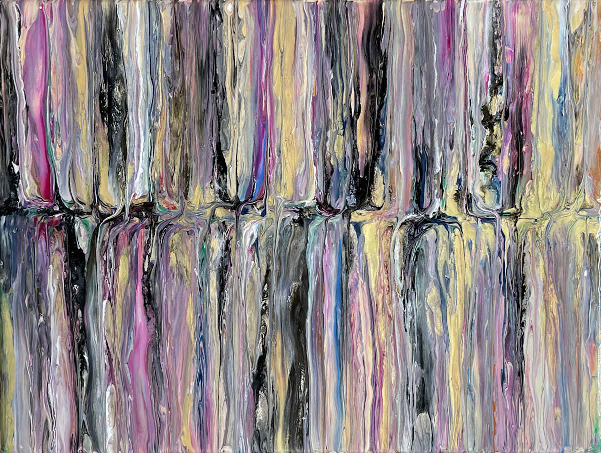 Chevron - Gallery Wrapped Canvas & Black Frame by Beth Miller 