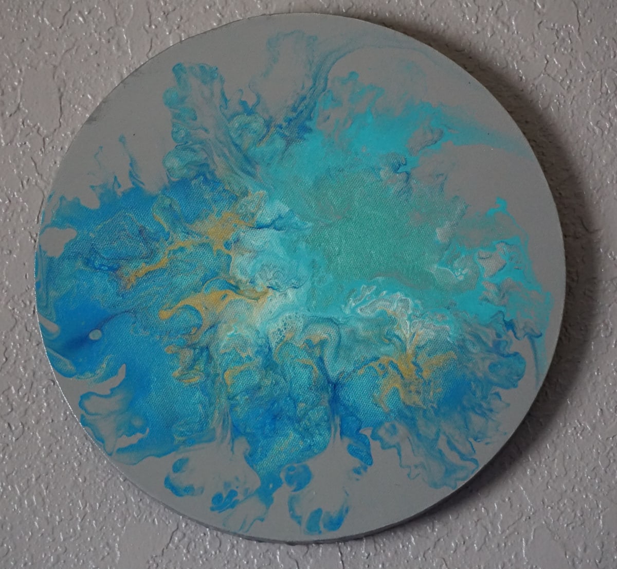 Blue Lagoon by Wendy Dispennette  Image: Zoomed out on wall.