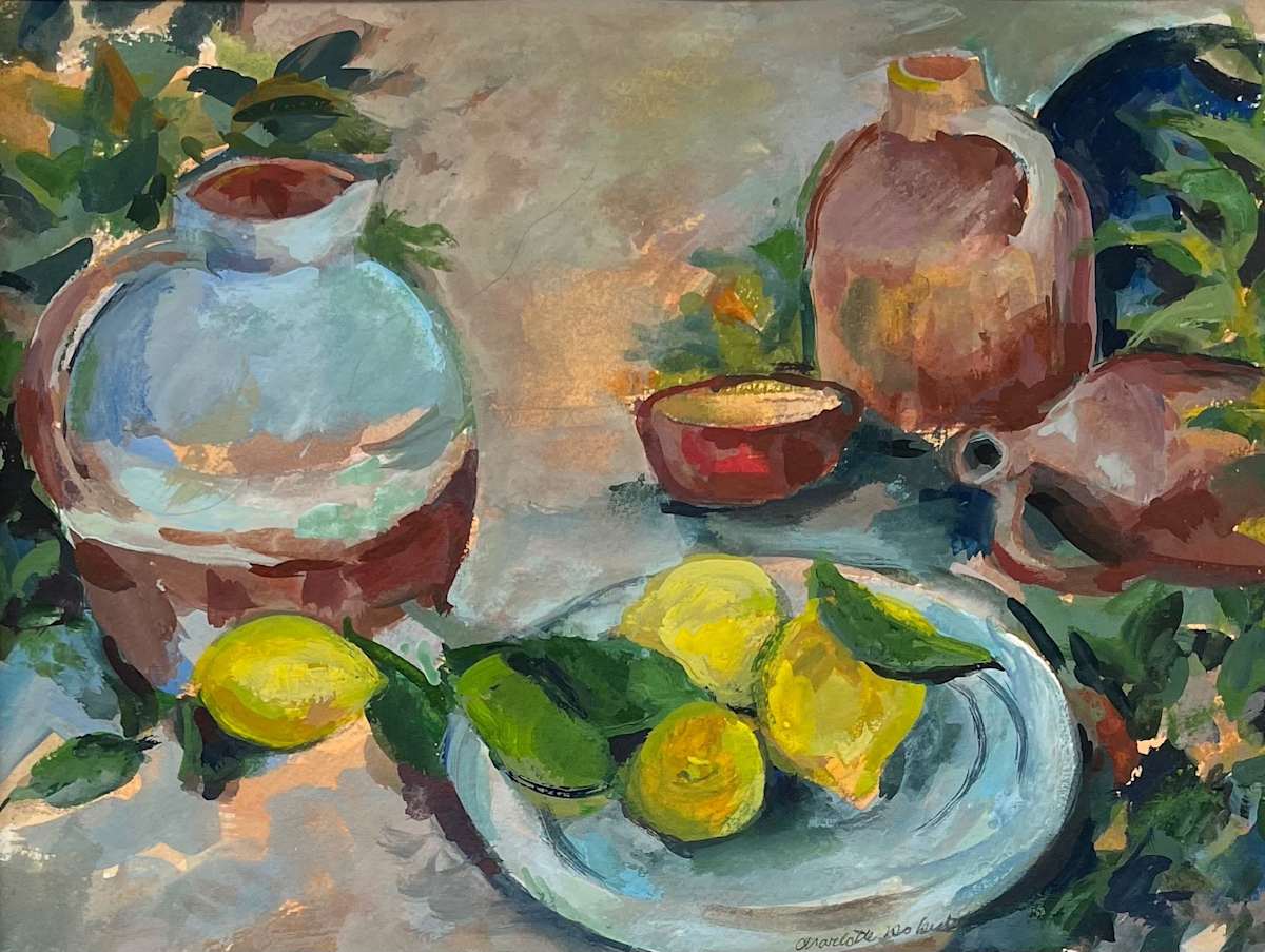 Still life with lemons by Charlotte Roberts 