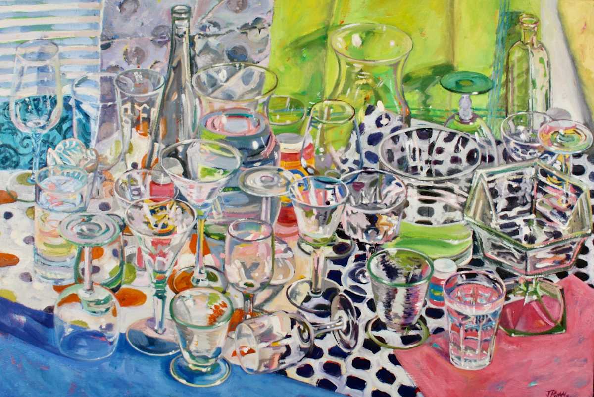 Glasses with Blowing Bubbles by Jill Pottle 