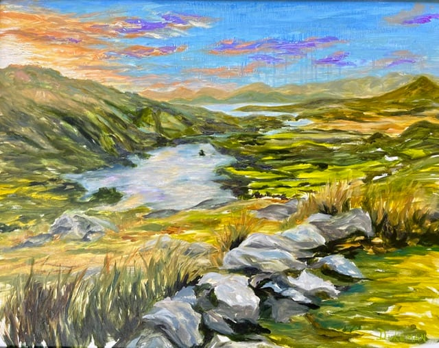 Sunsetting on Healy Pass by Margaret Fischer Dukeman 