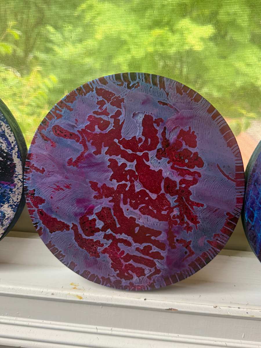 Crimson Cosmos by Margaret Fischer Dukeman, Image 1.